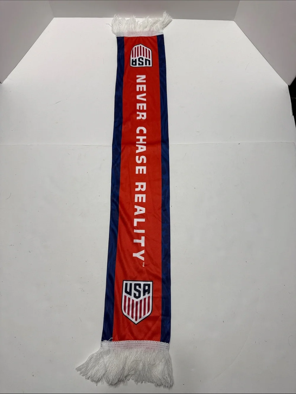 USA Mint Red and Navy Soccer Scarf